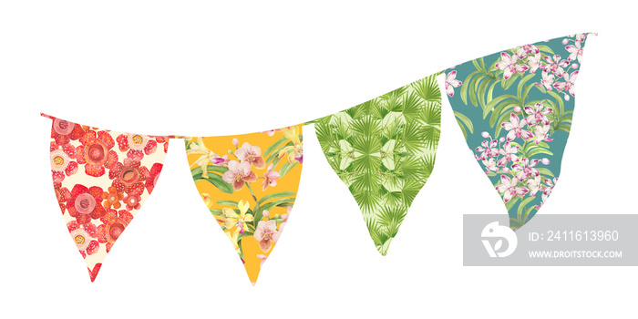 Philippine flora patterns fiesta banner