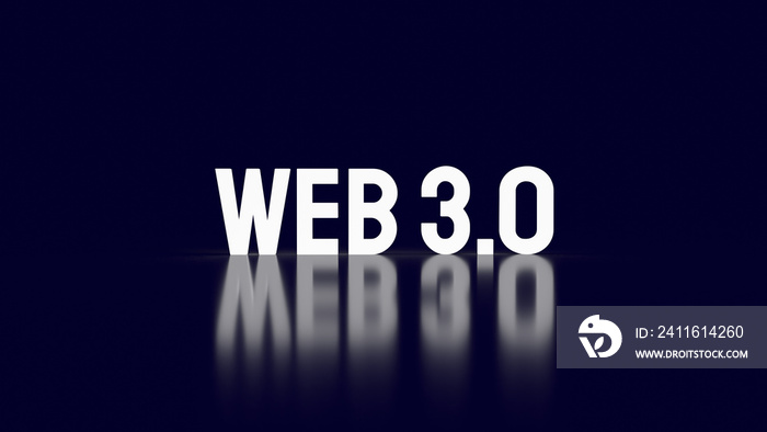 用于技术概念三维渲染的Web 3.0文本