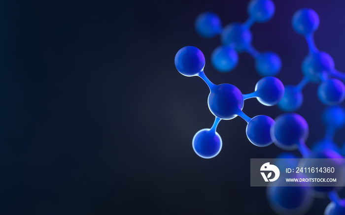 molecule model. Science concept. 3d rendering,conceptual image.