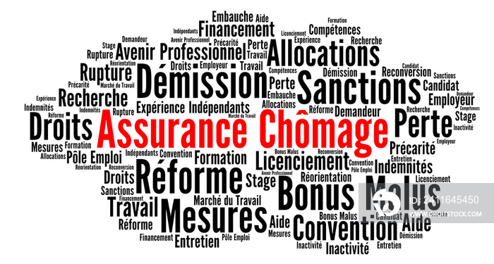 Assurance Chômage nuage de mots