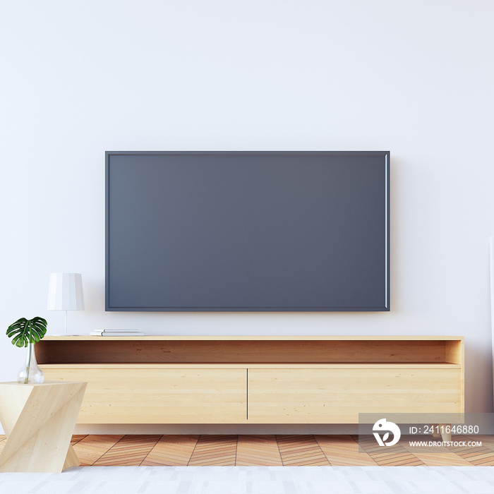 tv in living room / 3d rendering