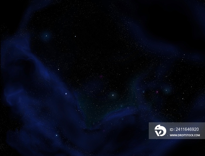 太空宇宙宇宙银河系天空上的蓝星插图