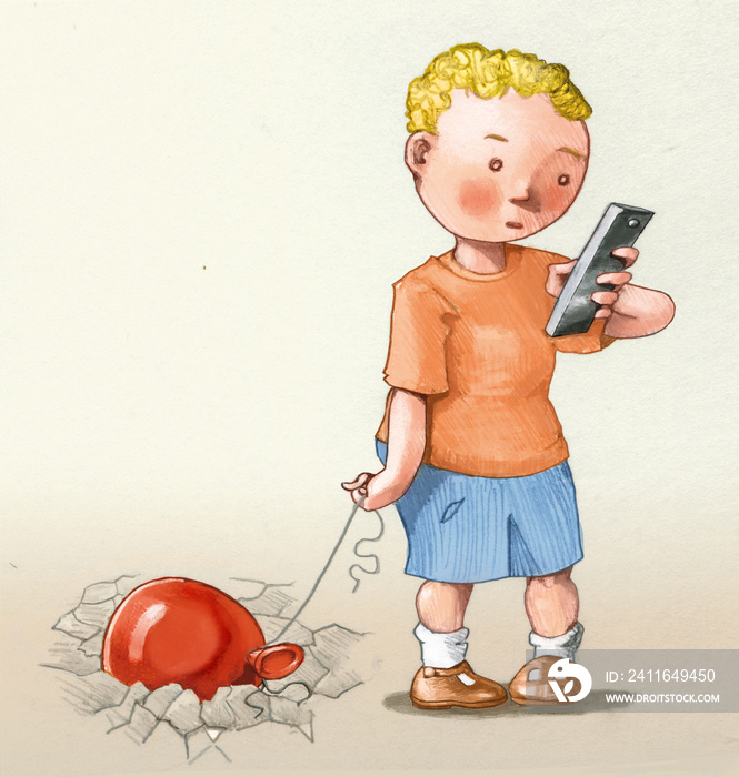 儿童数字重磅儿童使用智能手机的寓言
