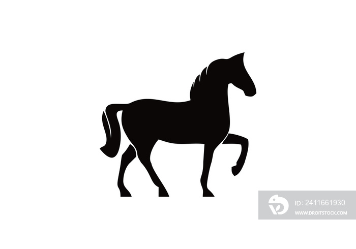 black horse symbol logo Silhouette