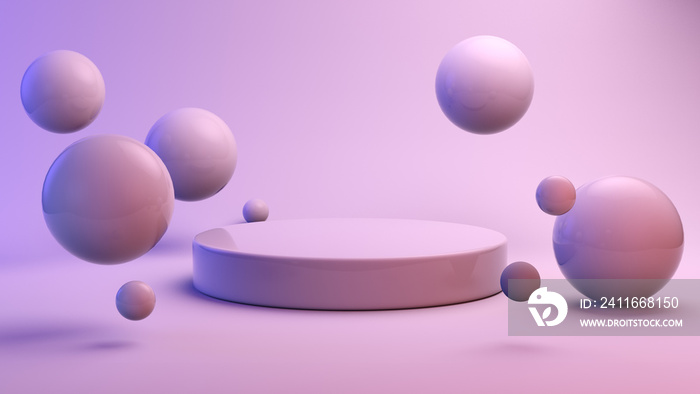 Floating spheres with platform