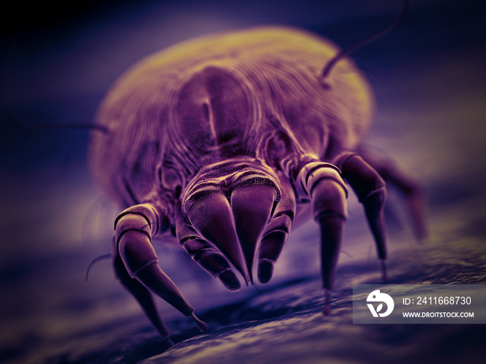 3d rendered illustration of a house dust mite