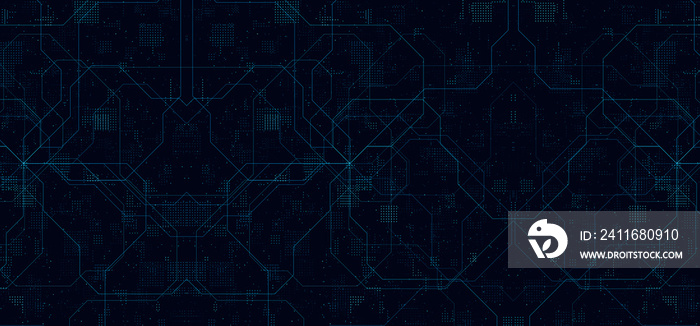 抽象技术电路板。具有技术电路板纹理的抽象数字背景