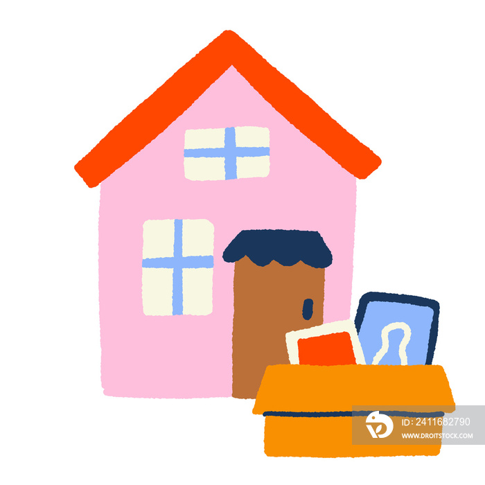 Moving home illustration