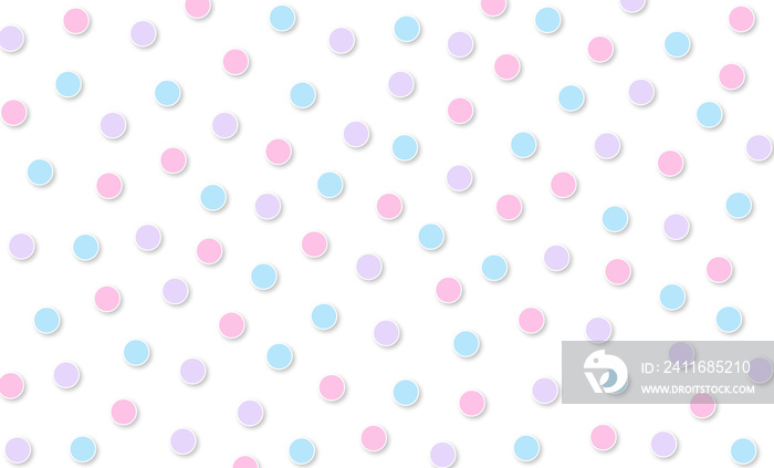 Festival pattern Abstract kawaii pattern polka dot circle background. Soft gradient pastel. Concept 