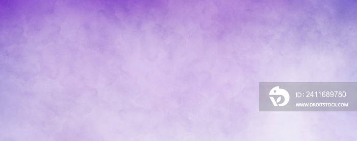 紫粉色和白色的皇家紫罗兰水彩画背景，带有浑浊的水彩画苦恼