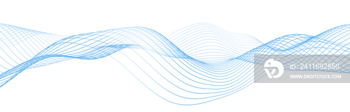 大数据流。信息技术背景。由线条组成的动态波浪背景。