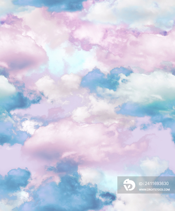 Clouds textile semaless pattern