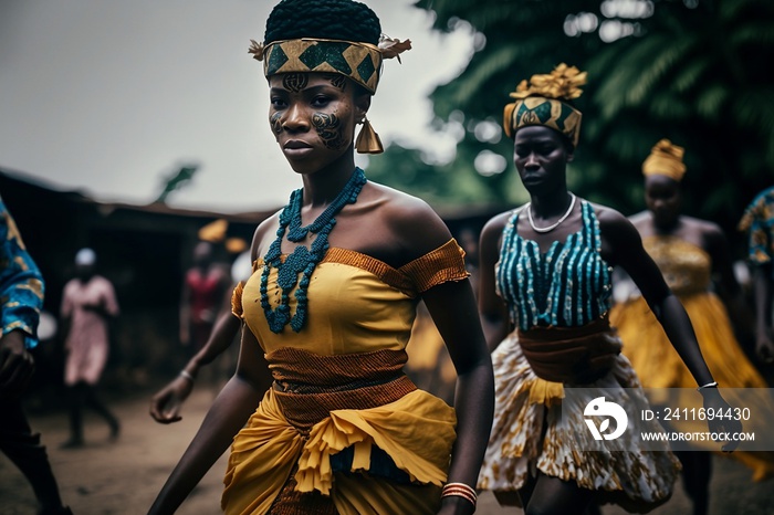 Generative AI. a group of women outdoor dancing