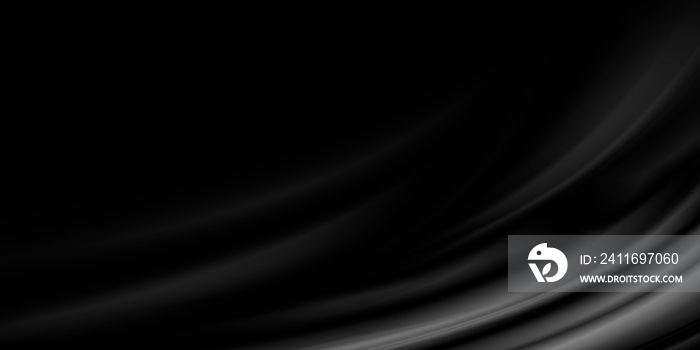 Black luxury fabric background with copy space