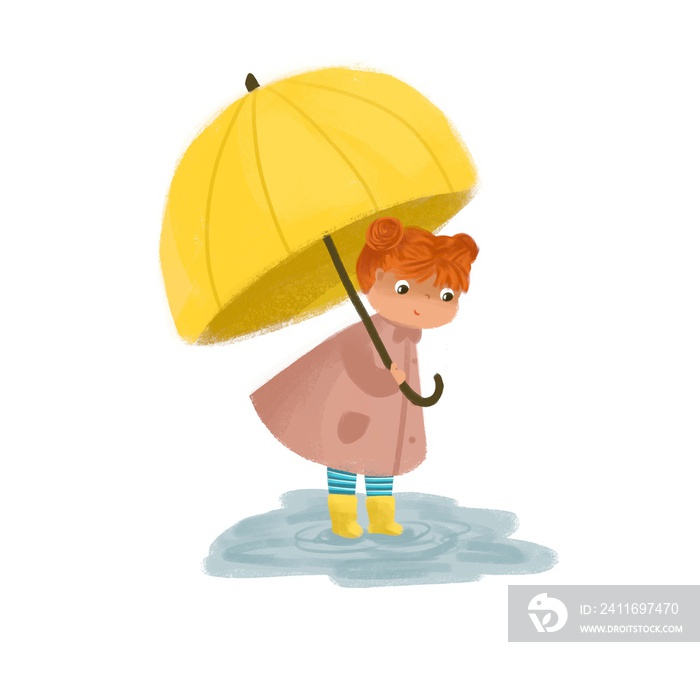 child with umbrella