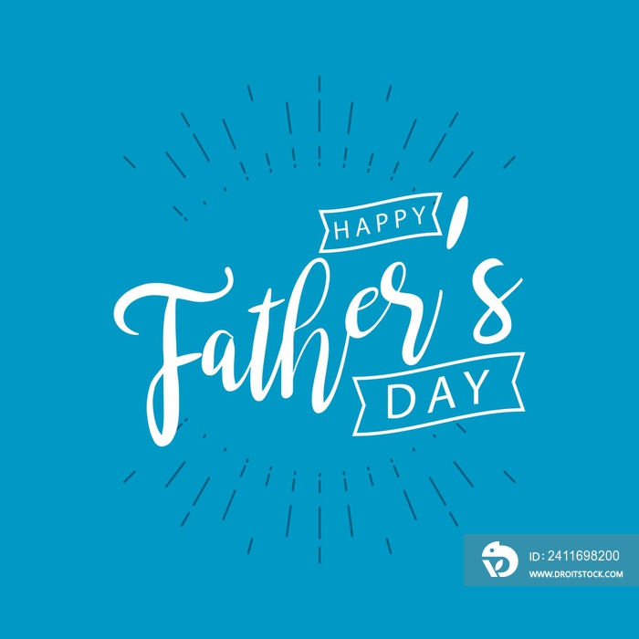 happy fathers day vector template. Design for banner, greeting cars or print.