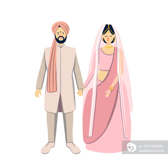 Diverse wedding couple