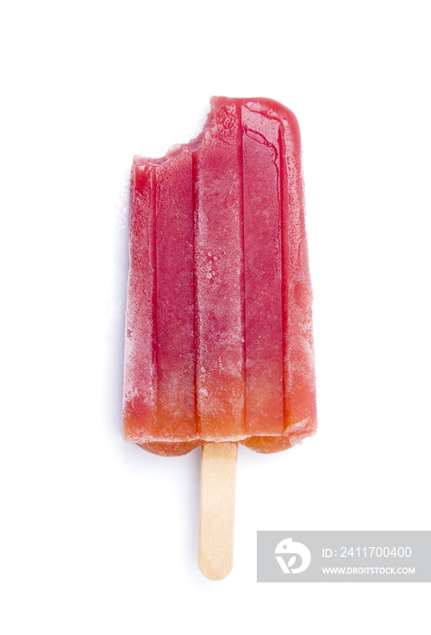 Frozen Homeamde Popsicles on a Purple Background