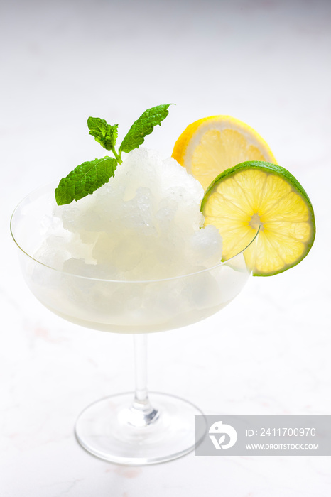 lemon and lime sorbet sorbet with mint