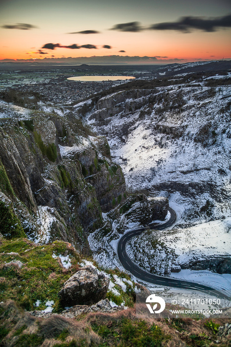 Cheddar Gorge Winter Landscape