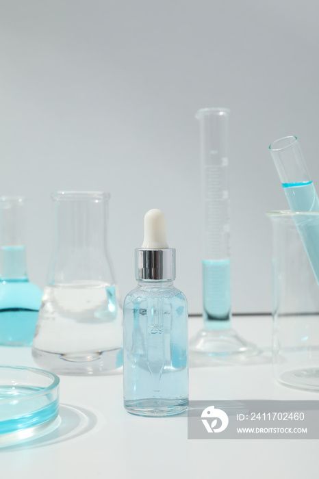 Concept of cosmetic research and organic skin care products