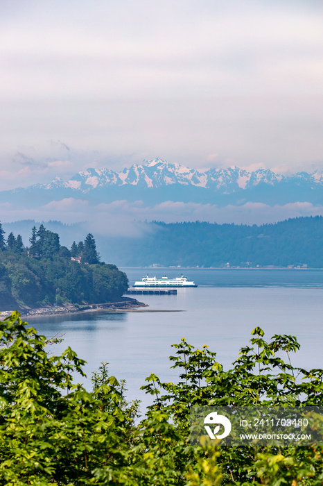 Mukilteo to Clinton Ferry Crosses Puget Sound