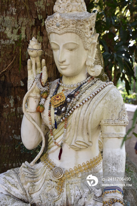 White Tara (Female Buddha) Portrait, Pha Lat Temple, Doi Suthep, Chiang Mai