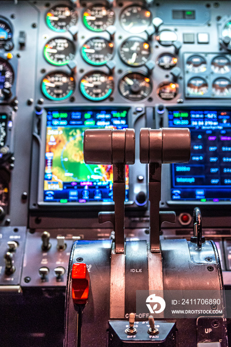 Thrust Levers of a Businessjet