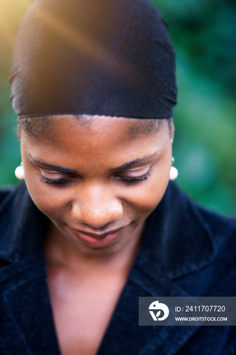 young woman, African widow