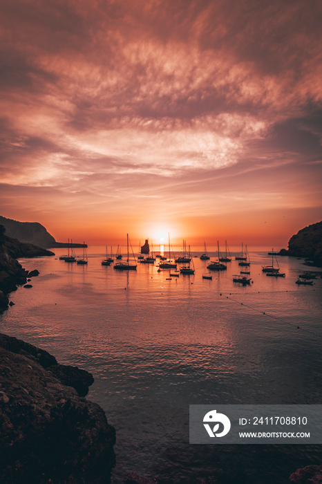 Cala benirrás puesta de sol