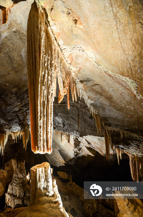 Details of the rock formations within Jenolan Caves, near Sydney, Australia