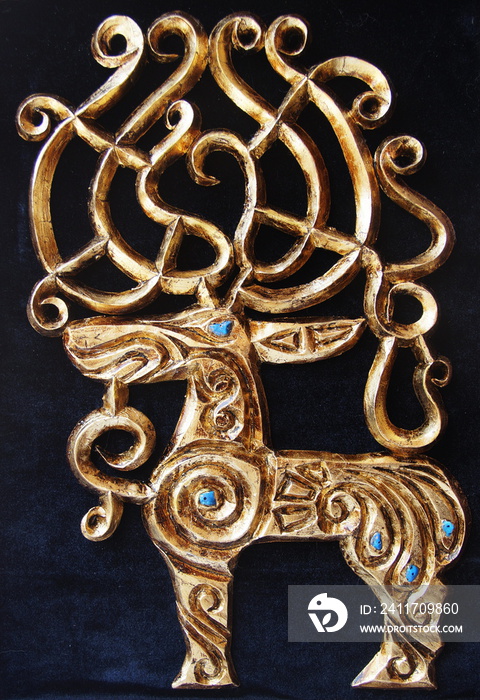 the deer. imitation of Scythian gold, handmade