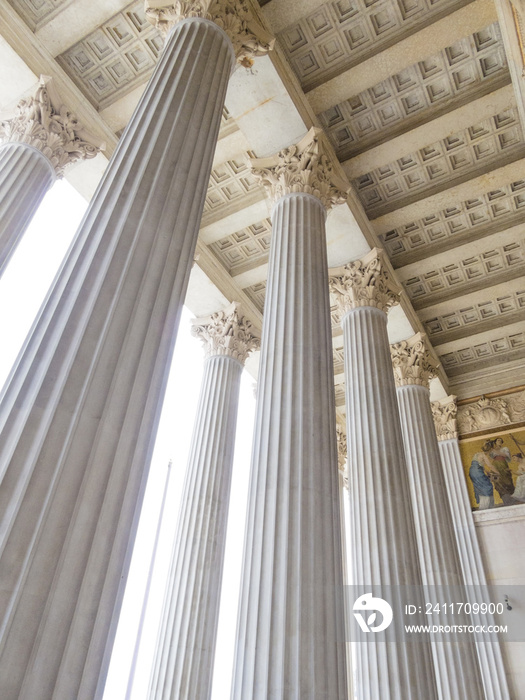 pillars at the parliament in vienna