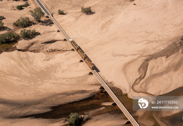 Roadtrain full of cattle crossing the  Gilbert river in far north Queensland.