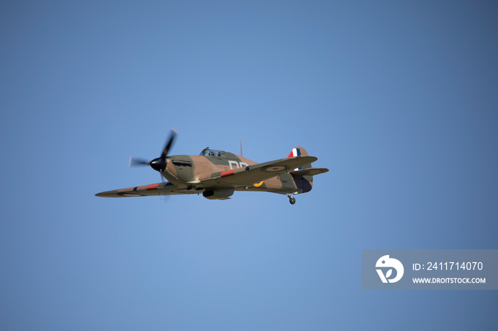 British World War 2 plane flying