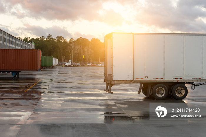 truck on warehouse