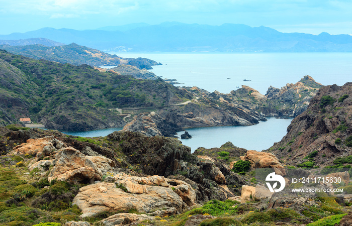 Costa Brava summer view from Cap de Creus, Spain.