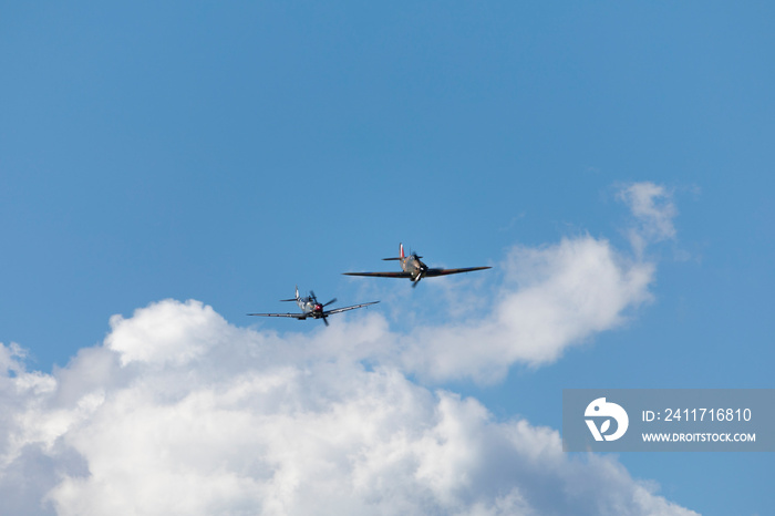 British World War 2 plane flying