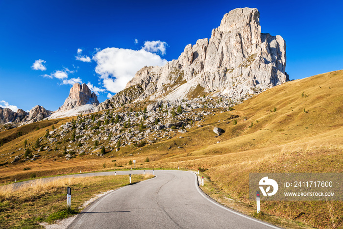 Passo Giau in Dolomites Mountains, northern Italy