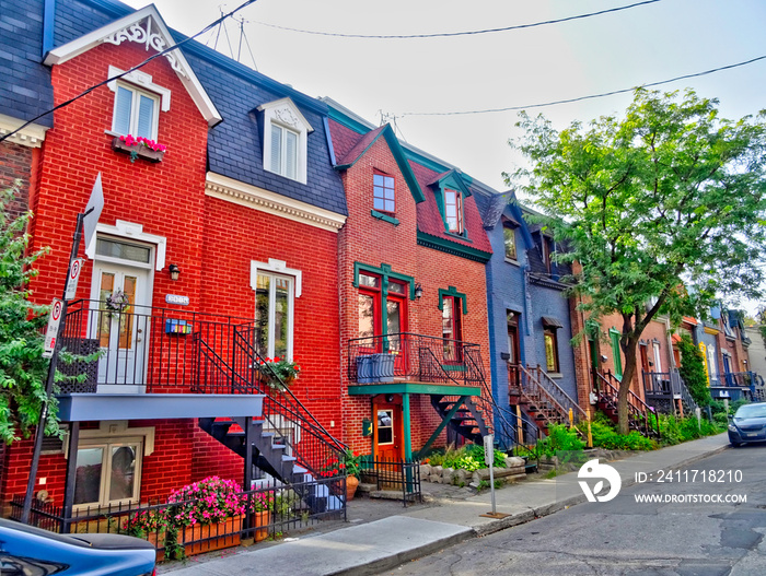 Plateau Mont-Royal district in Montreal, Canada