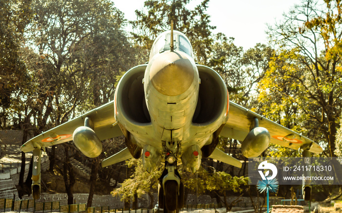 A fighter plane of Indian Air Force is kept for public display in MAINWARING GARDEN, Lansdowne