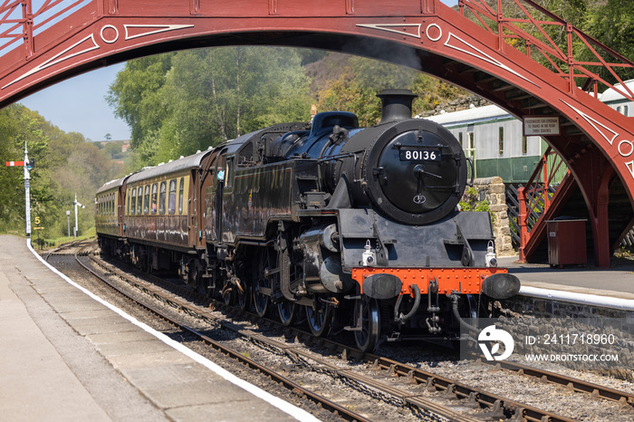 Steam Train in Goathland Station