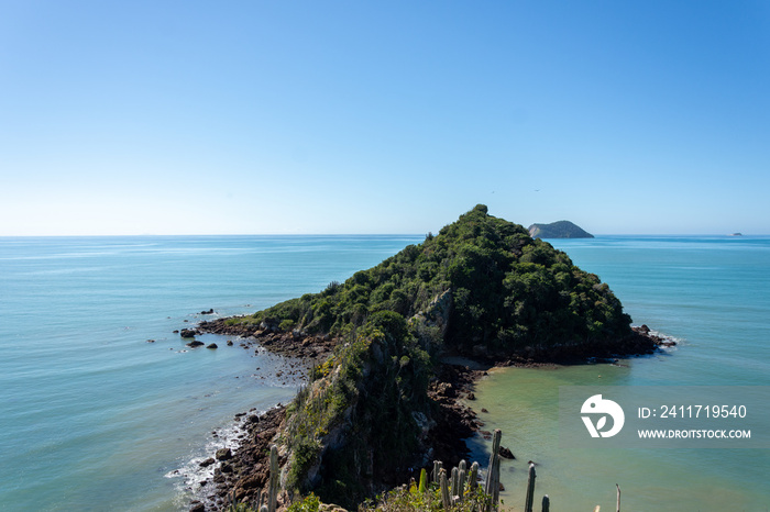 Beautiful view from Ponta do Pai Vitorio in a sunny day in Rasa Beach, Armacao dos Buzios, Rio de Janeiro, Brazil