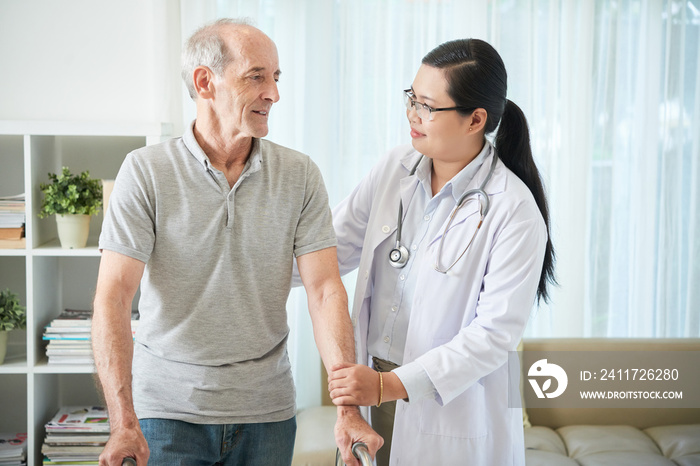 Nurse visiting patient