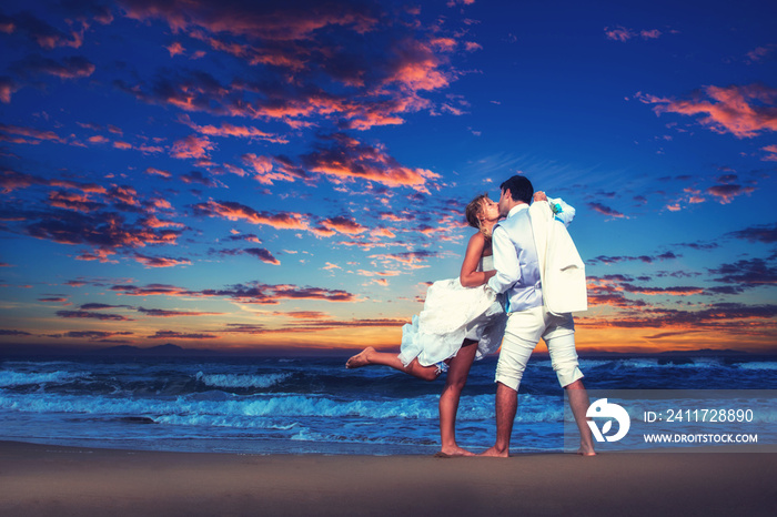 Wedding on tropical island beach