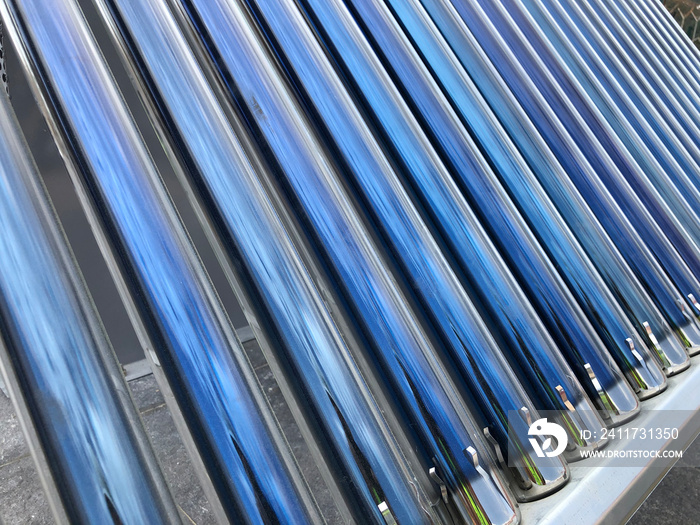 close up of brand new solar heating elements