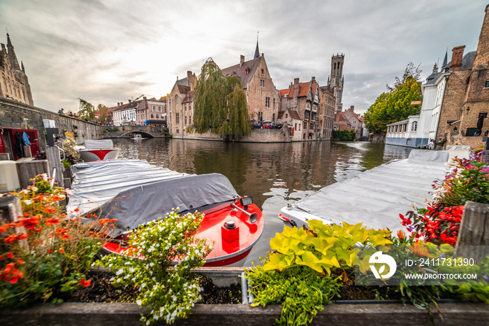 Best sunset corner in Brugge, Belgium