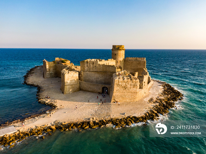 Le Castella, Calabria, Italy. Aerial drone view.