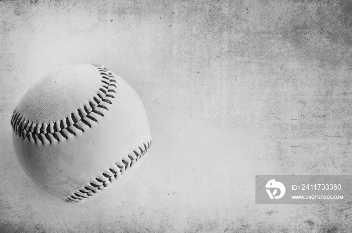 Black and white grunge baseball background.