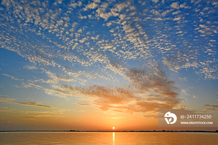 Sunrise over Cocoa Beach along the Banana River in Brevard County, Florida.